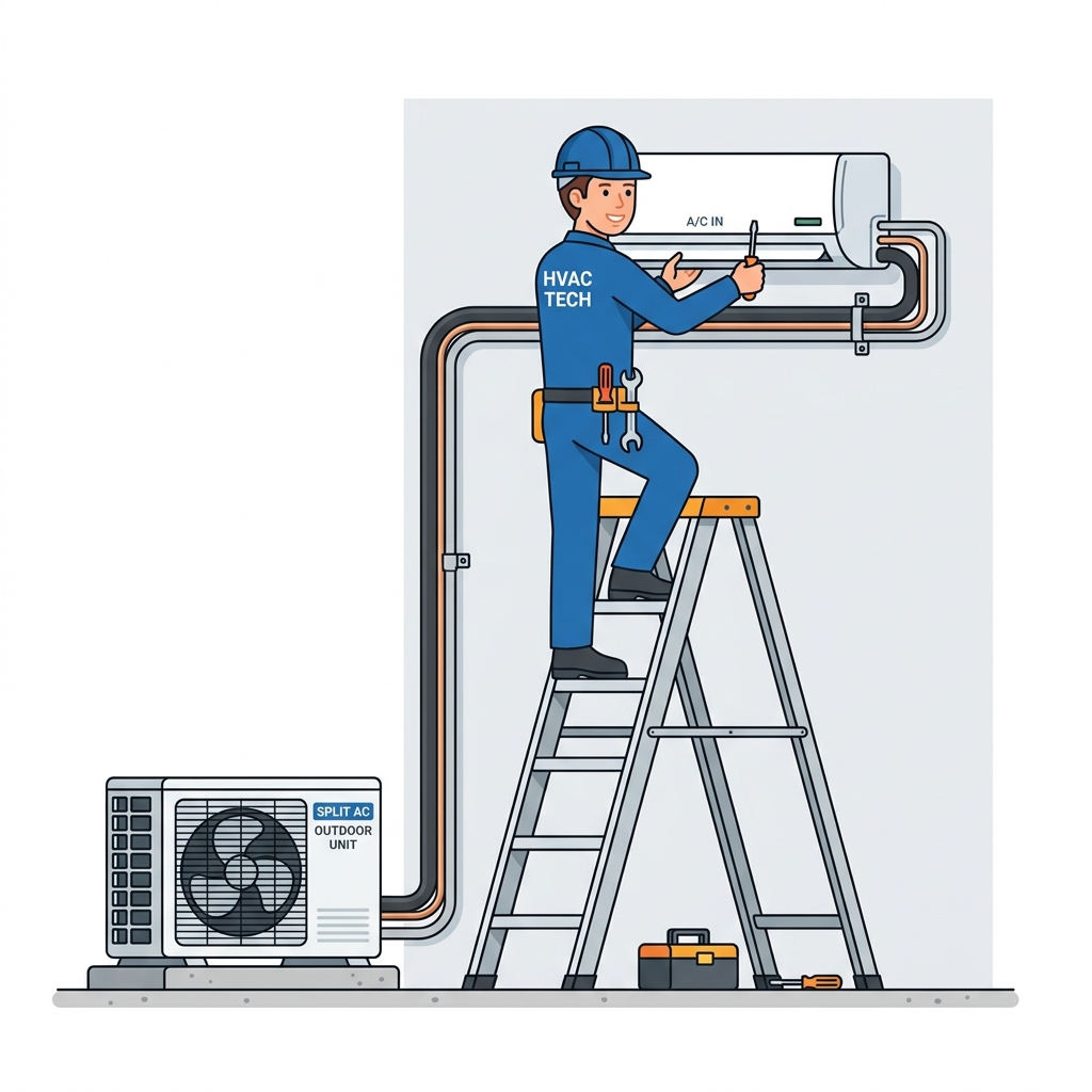 AC installation service by Rama Aircool